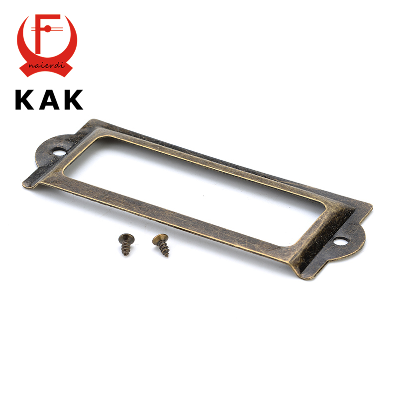 Furniture Hardware Names - KAK 앤티크 황동 라벨 풀 프레임