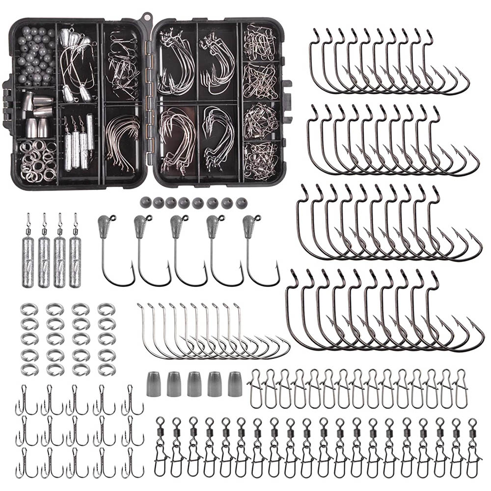 Furniture Hardware Jig - 166PCS 낚시 태클 상자 웜 후크를