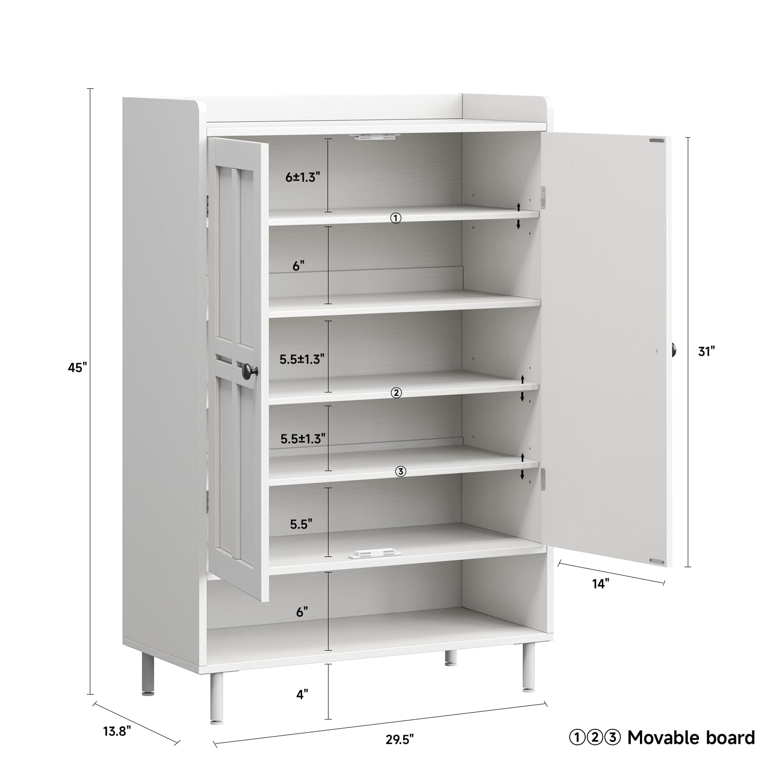6단 신발 수납장, 45인치 높이 신발 정리대, 크로스 - Cabinet Hinge Overlay 리뷰 및 가격