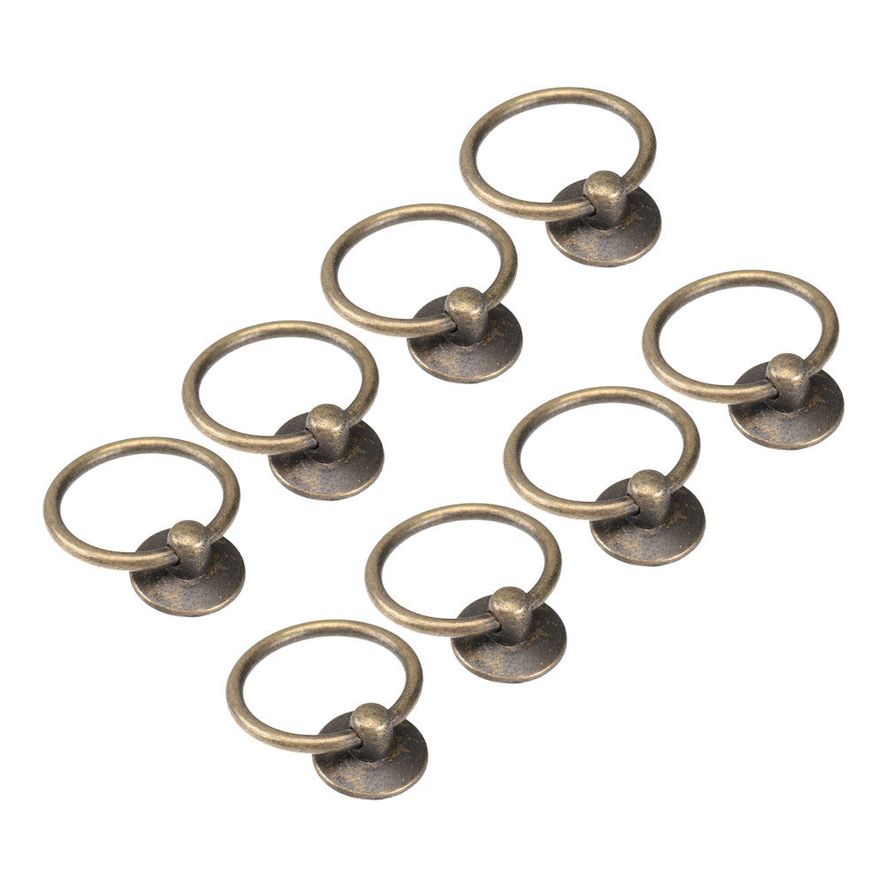 8개 세트의 링형 서랍 손잡이, 빈티지 스타일의 금속  - Furniture Hardware Drop Pulls 리뷰 및 가격