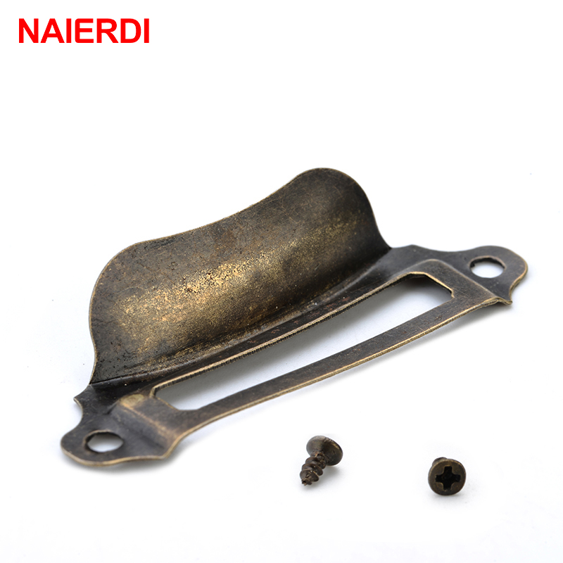 NAIERDI-골동품 상자 레이블 손잡이 레트로 풀 프 - Furniture Hardware Names 리뷰 및 가격